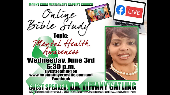 Mental Health Awareness Guest Speaker: Dr. Tiffany...
