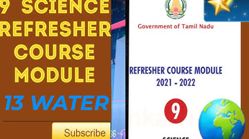 Refresher course module - 9th Science _ 13 Water Evaluation Answers