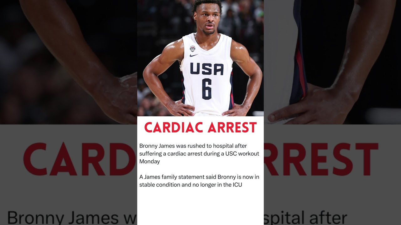 Bronny James goes into Cardiac Arrest at USC workout. Bronny James goes into Cardiac Arrest at USC workout.