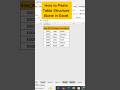 Paste only Table Format in XL #ai #ytshorts #exceltricks #exceltips #excel365 #aiinexcel #trending