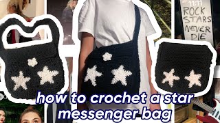 ☆ Messenger star crochet bag tutorial ☆ 🌟💗💐
