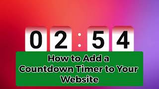 How to Add a Countdown Widget to Your Website