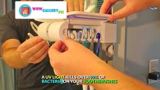 Toothbrush Disinfectection Rack - Uv Sterilizer With Toothpaste Dispenser