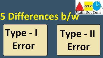 Type I Error vs. Type II Error: Understanding the 5 Key Differences| Statistics | Math Dot Com
