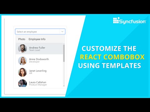 Customize the React ComboBox Using Templates