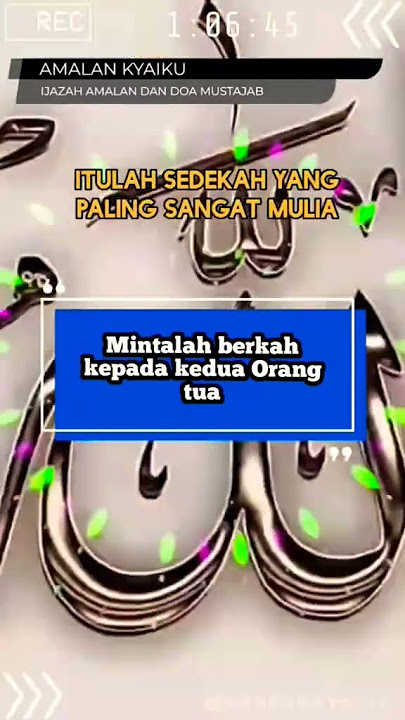 Mintalah berkah kepada kedua Orang tua #doa #doamustajab