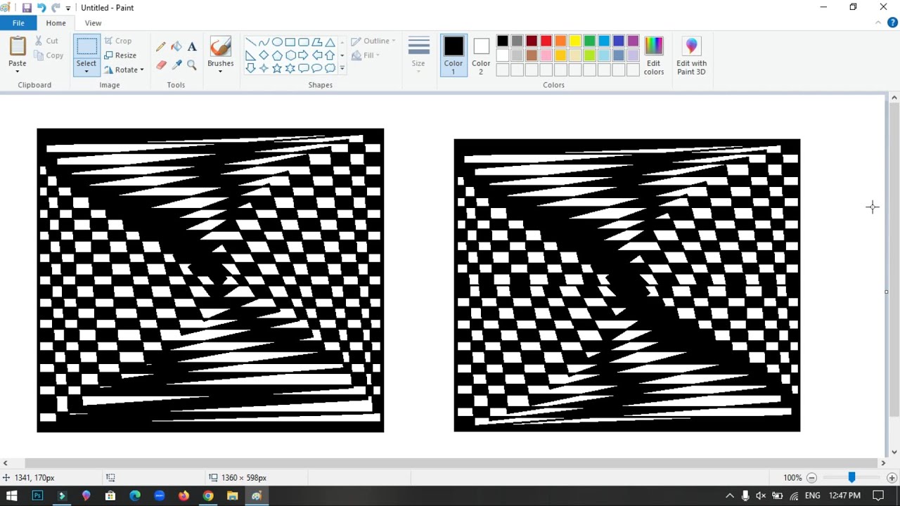 How to draw the Illusion using MS Paint | How to draw on your computer ...