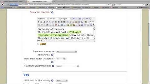 Creating a Discussion Forum in Moodle