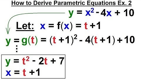 Calculus 2: Parametric Equations (7 of 20) How to Derive Parametric Equations Ex. 2