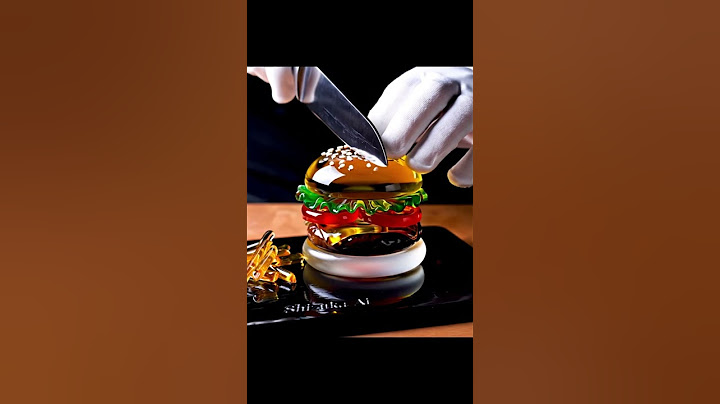 Cutting a Hyper-Realistic Glass Burger & Fries | ASMR Satisfying Art #asmr