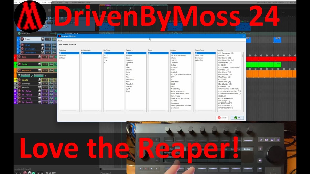 DrivenByMoss 24.x - Lot's of love for the (Cockos) Reaper!