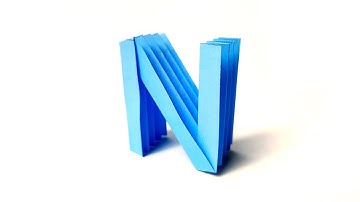 How to Make Paper Letter N step by step - Origami Letter Making