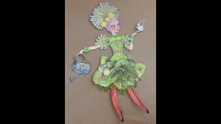 Video In The Series Lets Make A Paper Art Doll - Magazine Collage