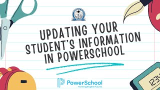 Updating your Student Information in PowerSchool (Parent/Guardian)