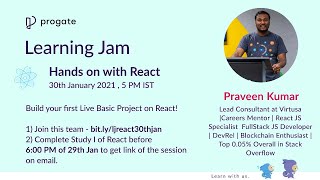 Progate Learning Jam: Hands on with React