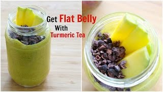 How To Get A Flat Belly In 5 Days - Yellow Turmeric Tea Smoothie - Instant Belly Fat Burner