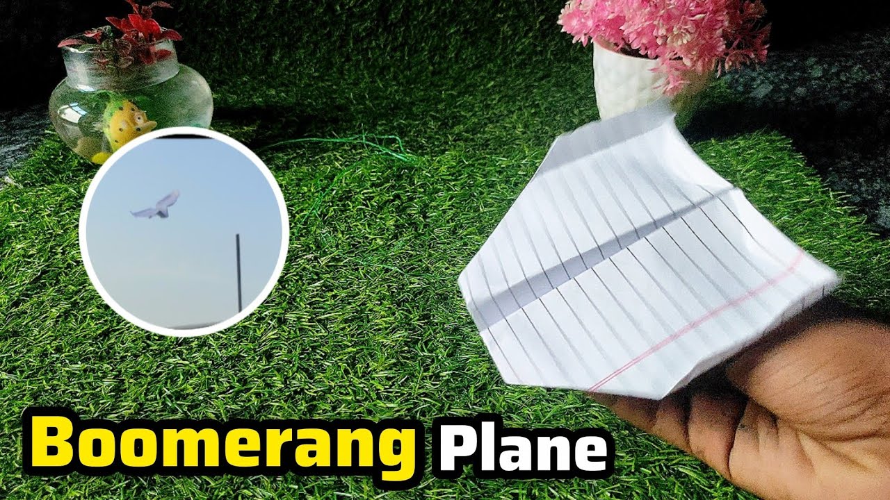 Boomerang paper plane kaise banaye 🤔 || easy in 5 minutes 