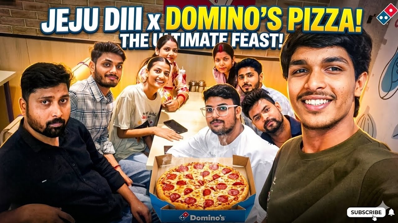 DOMINOS 🍕 WITH DII AND JEJU 😋😁🤤