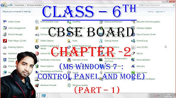class 6 computer chapter 2 ms window 7 control panel and more in Hindi | Class 6 computer chapter 2