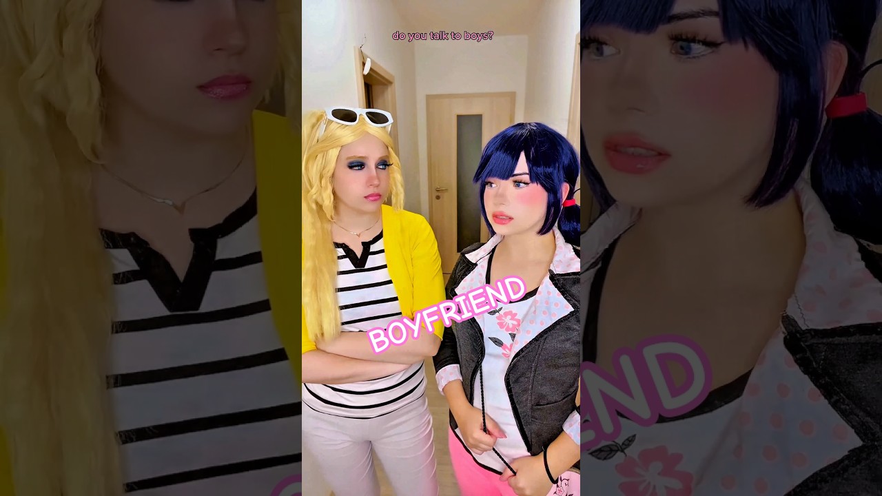 Everyone has a boyfriend | Chloé & Marinette @nikkihatsunecosplay #miraculous #cosplay #shorts