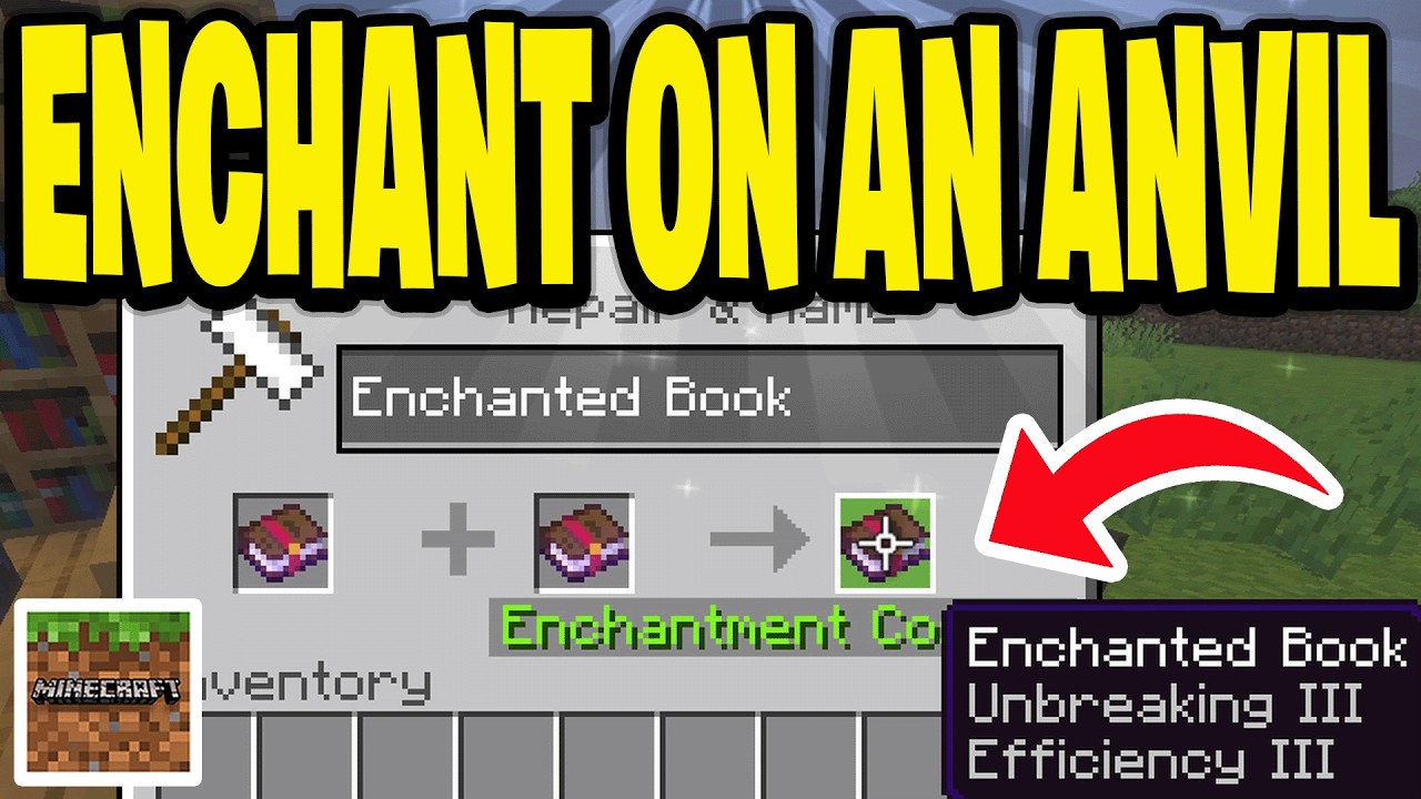 How To Enchant On An Anvil - YouTube