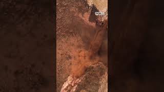 Drone shows the raging waters near Hurricane