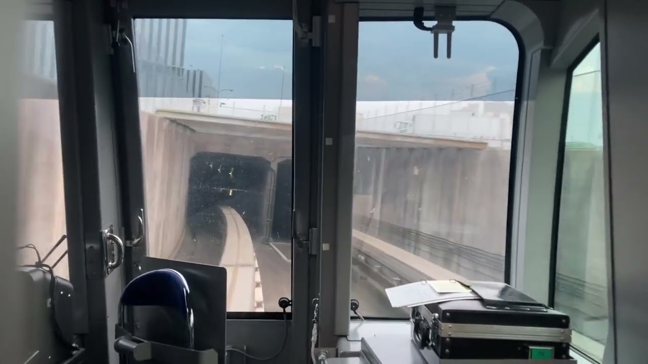 東京モノレール　空港快速　浜松町→羽田空港第２ターミナル　全面展望