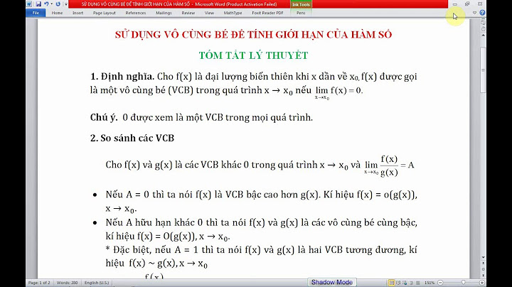 Bài tập giới hạn hàm số đại học năm 2024