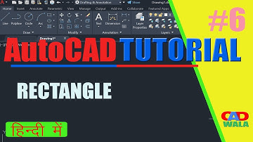 06- AUTOCAD 2D -RECTANGLE COMMAND | Autocad in hindi | | cad wala |
