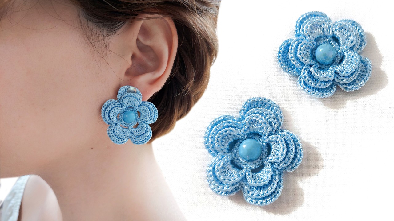 Beginner Crochet Earrings Tutorial | Lightweight, Easy to Make!