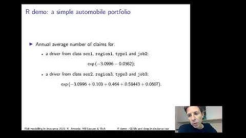 2019 01 25 Risk modelling in insurance   Part II   More on GLMs R demo