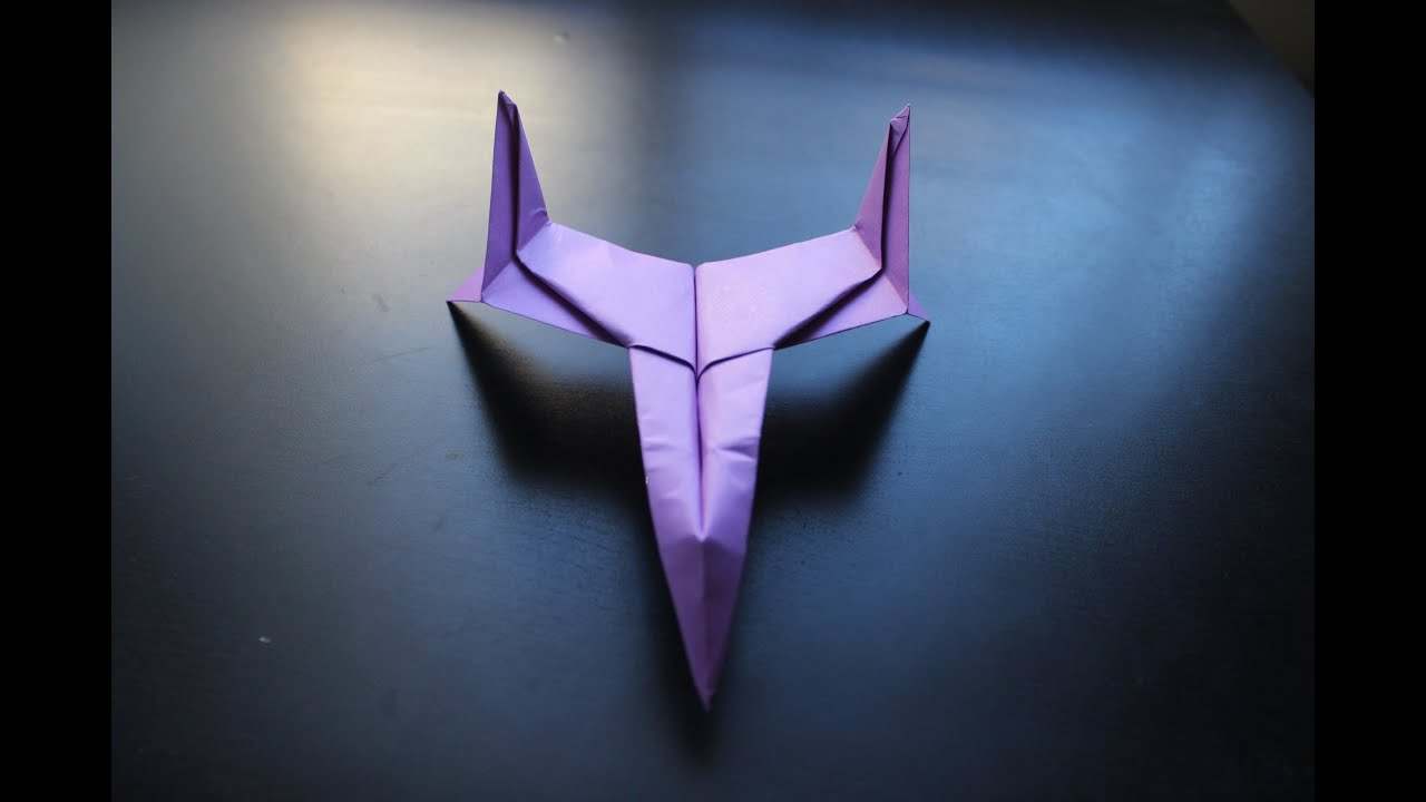 How to Make a Star Fighter Origami Paper Plane tutorial YouTube