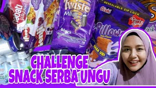 Snack SERBA UNGU Di Alfamart || Challenge 💜