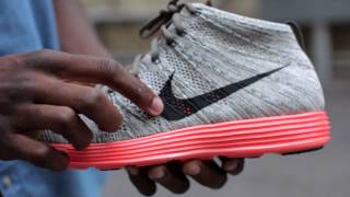 Nike Lunar Flyknit Chukka Mens Size 12 Shoes Tarp Green Crimson Red 554969-306 Nike Lunar Flyknit Chukka Mens Size 13 Shoes Tarp Green  main image 2