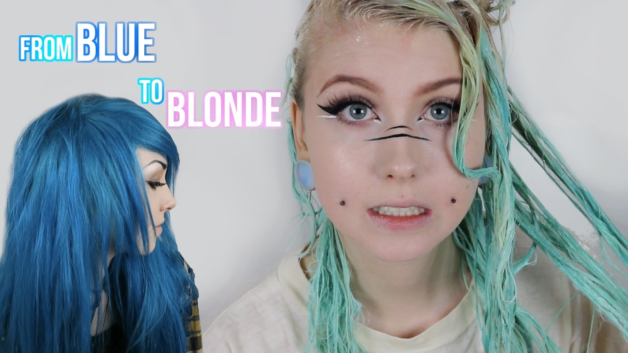 FROM BLUE TO BLONDE | How I Bleach My Hair and keep it so healthy - YouTube