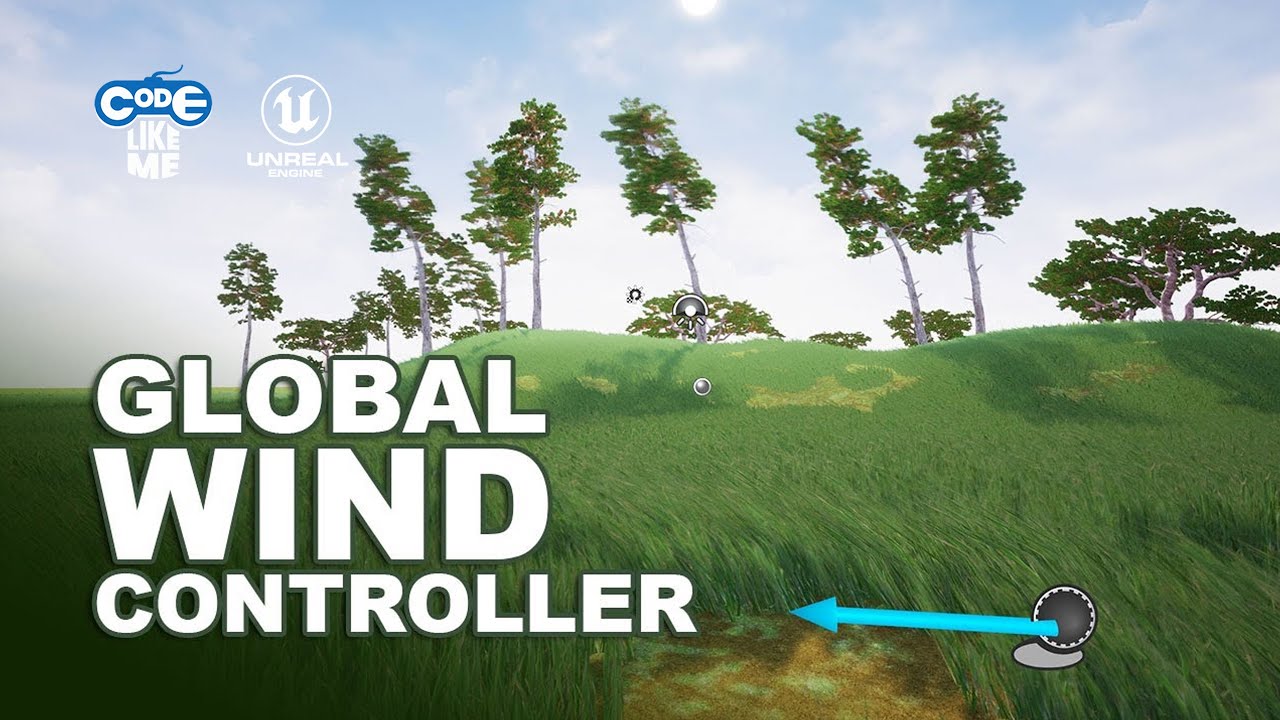 Unreal Engine 5.5 - Global Wind Controller - YouTube