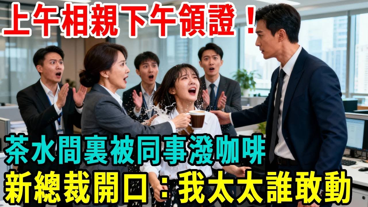 上午相親，下午領證！茶水間裏被同事潑咖啡，新總裁開口：我太太，誰敢動！#掉馬甲#甜寵 #閃婚#情感故事 #霸道總裁 #婚姻#都市愛情 #先婚後愛 #霸道總裁 #灰姑娘#爽文 #婚姻