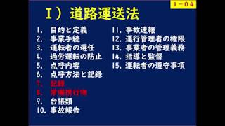【第１章】運送法④（記録・常備携行物）