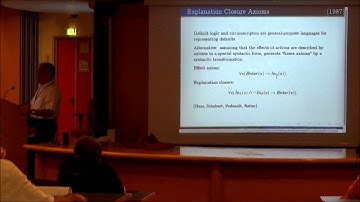 KR 2012 - Vladimir Lifschitz - Logic programming solution to the frame problem