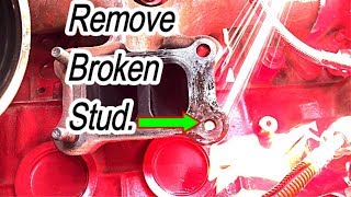 How To Remove Broken Exhaust Manifold Stud on Cummins Engine