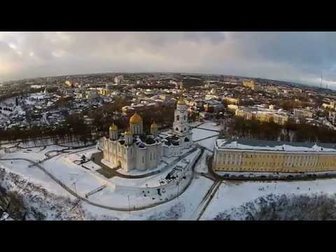 полет над Успенским собором Владимир / flying over the Uspensky Cathedral of the Vladimir city