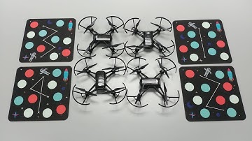 DJI RyzeTello Edu Swarm flight test with mission pads