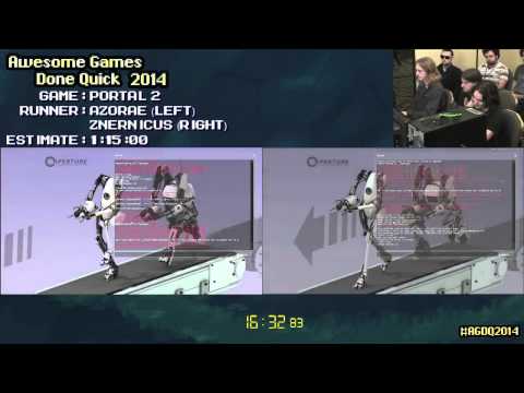 Portal 2 :: Live Co-op SPEED RUN [PC] ft. Azorae & Znernicus #AGDQ 2014