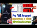 REDMI NOTE 4/4X  MI ACCOUNT REMOVE  BY MIRACLE BOX CRACK 2.82,