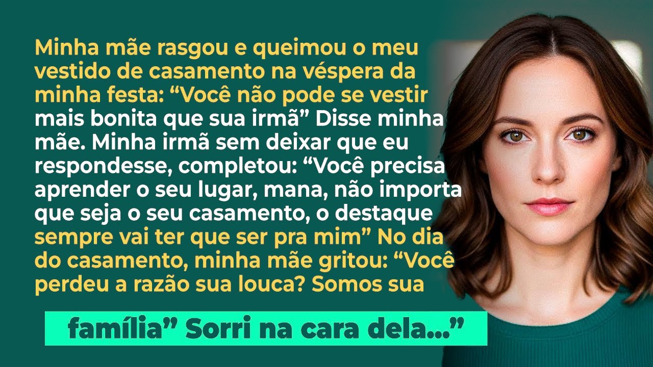 Na minha festa, minha mãe disse; 'Você não pode vestir-se mais bonita que sua irmã' Rasgando meu