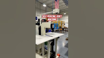 Self piercing rivet machine. Bonding 2 pieces of pre-painted sheet metal. #nowelding