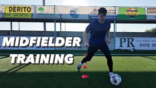 How To Train Alone As a Midfielder | Turns, Dribbling, And Passing