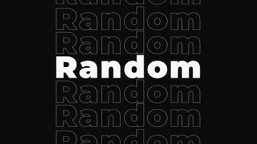 Random - Monochrome (Official Music Video)