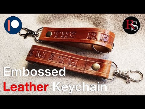 How To Make A Embossed Leather Keychain - Leatherworking