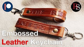 How To Make A Embossed Leather Keychain - Leatherworking
